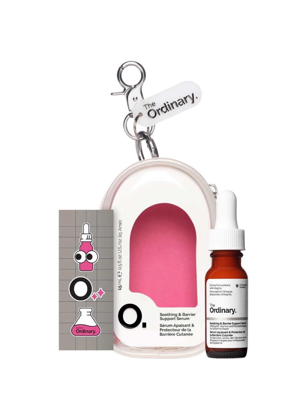 NWT The Ordinary Mini Soothing and Barrier Support Keychain Skincare Gift